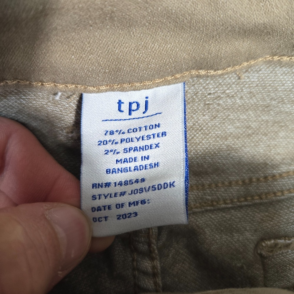 The Perfect Jean TPJ Jeans Mens 34x34 (fit 35x33) Slim Thick khaki tan stretch - Picture 3 of 10